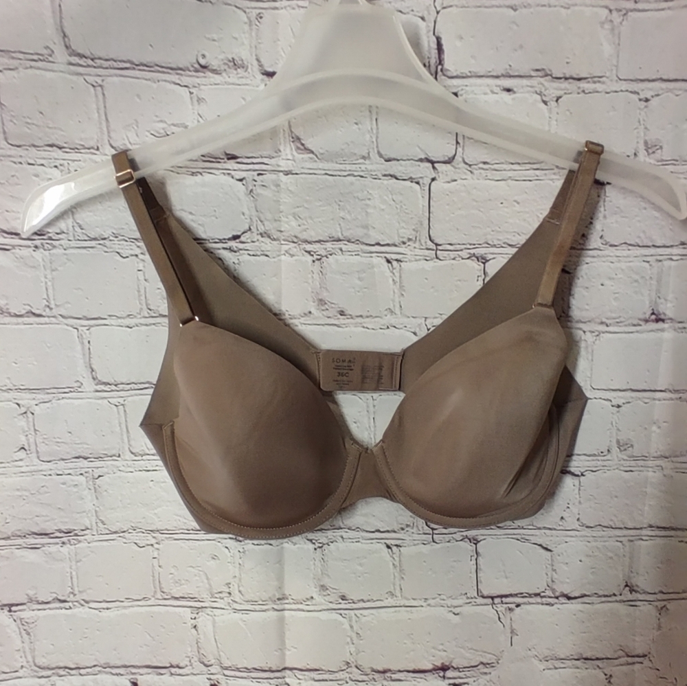 Soma Vanishing Back Perfect Coverage Grey Underwire Bra 36C